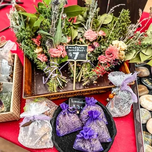 a variety of flowers and plants