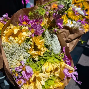 a variety of flowers
