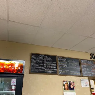 The menu