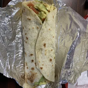 Potatoes, eggs, and avocados breakfast taco! Best in town!