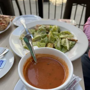 Salad and soup