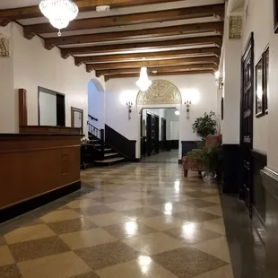 Further into the building