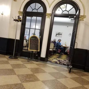 Coat rack and daily specials