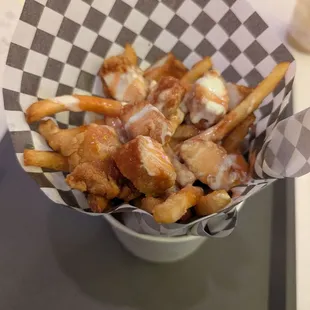 Buffalo chicken cheese fries