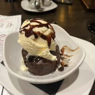 Molten chocolate lava cake - overcooked with no lava center :-(