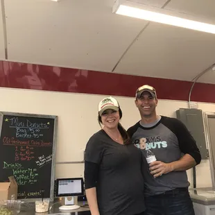 The super friendly owners and makers of the donuts!