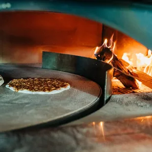 Lahmacun from the wood fired oven