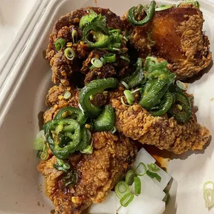 Hot honey fried chicken