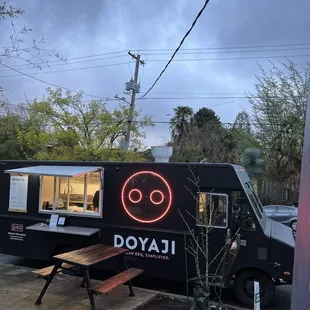 outside