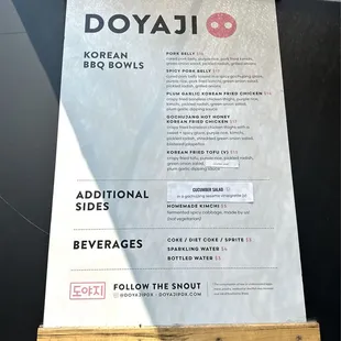 Their menu today! 8/7/2024