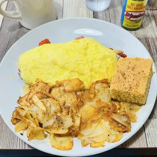 Ham and Mushroom Omelette