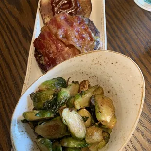 Brisket burger with Brussel sprouts