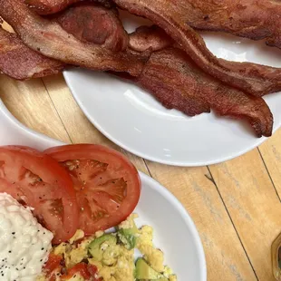 Avon Scramble and a side of bacon