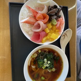 Chirashi Don &amp; Su Udon Set