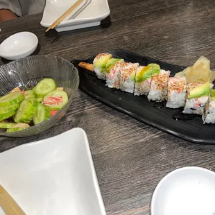 Carburetor Roll and Sunomono Salad