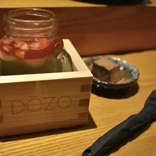 Valentines Omakase dessert (ft matcha panna cotta and dark chocolate)