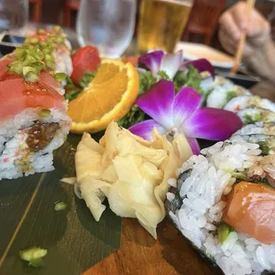 sushi, sushi and sashimi, food, sashimi