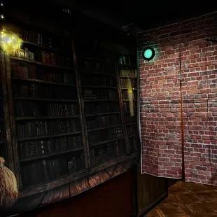 Run through Platform 9 3/4 to catch your seat on the toilet!  Bathrooms this way!