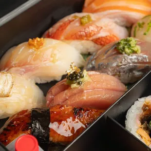 sashimi, sushi, sushi and sashimi, food