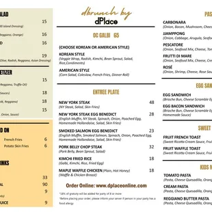 Brunch Menu
