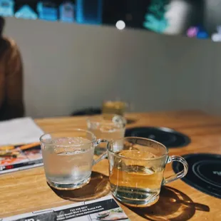Water + Hot tea