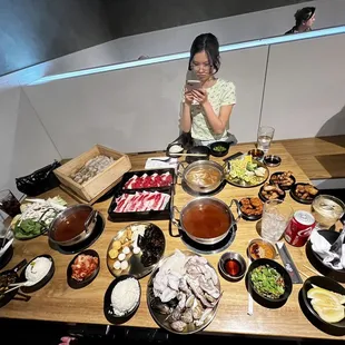 Everything on the menu is on this table