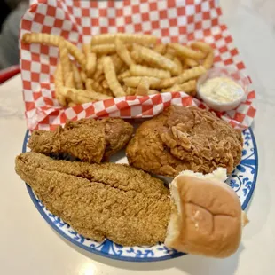 Fried Fish with Chicken combo