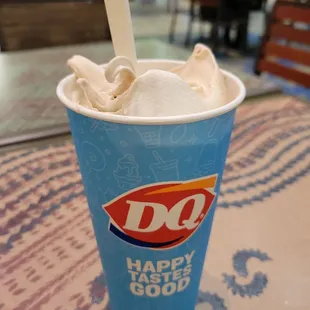 Chocolate chip cookie dough blizzard