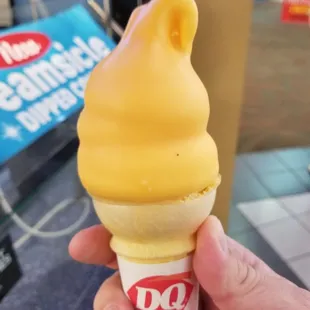 Dreamsicle dipped cone