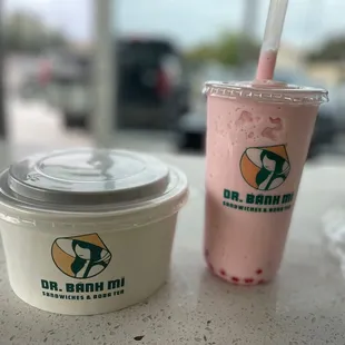 two drinks on a table