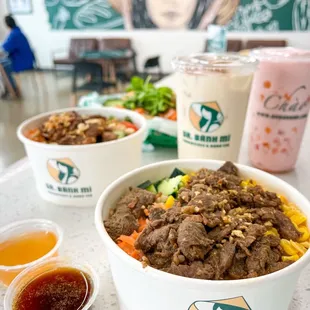 a bowl of beef and noodles