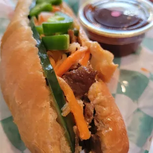 Grilled pork with HOT house sauce