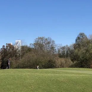 Great day @ practice green in Nov! The tallest building is Duke Energy