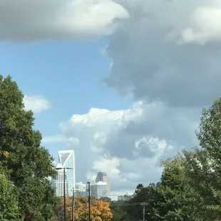 The CLT skyline from the golf course
