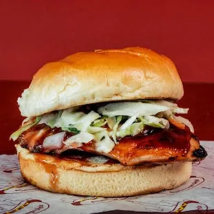 a chicken sandwich on a bun