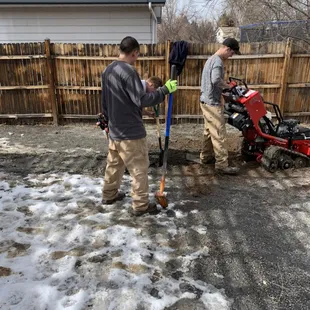 Some of our technicians doing their diligent work