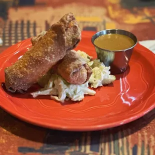 a plate of food on a table