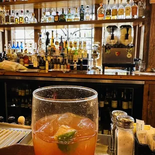 Michelada  up at the bar was tasty