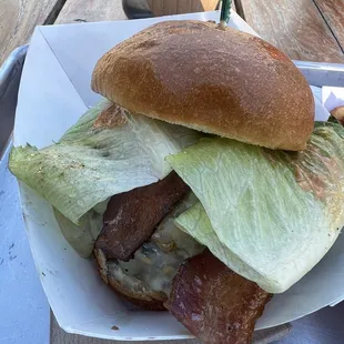 Fatty DFG Burger with Bacon