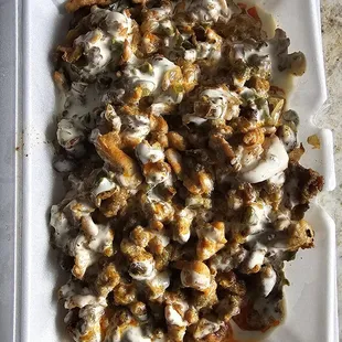 Chicken and Lamb over rice