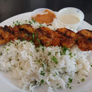 Blackened Shrimp with White Rice