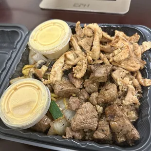 Chicken and steak combo