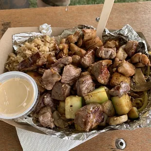 Chicken and steak combo