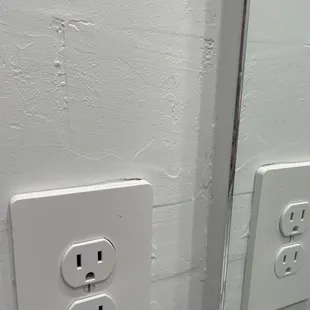 a white electrical outlet