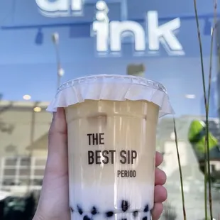 Jasmine Green Tea Latte with boba