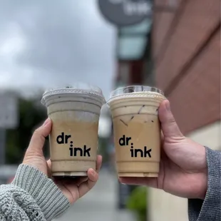 Sesame latte, peanut butter latte