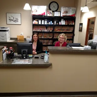 Renee, office manager, and Francine, chiropractic assistant