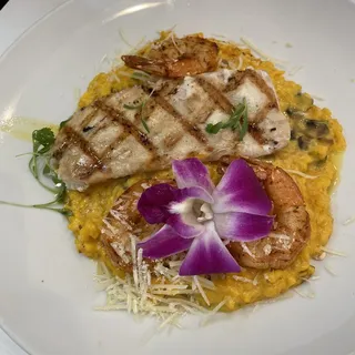 Risotto de Mahi Mahi con Camarones