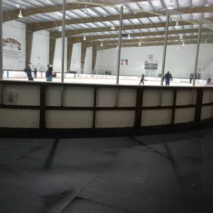 Gold ice skating rink.  Star Center isn't busy this morning.