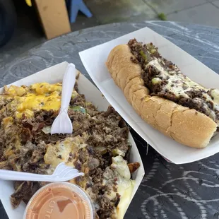 Philly Cheese Steak On Fries ( Plate ) Philly Cheese Steak With French Fries (no fries)